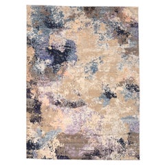 India Area Rugs - Wool Blue Brown Ivory Purpel Taupe Design - 97331