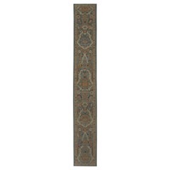 Tapis de course Sultanabad en laine grise - 97303