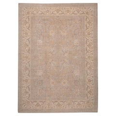 Afghanistan Haji Jalili Tapis de sol - Laine Brown Ivoire Taupe - 98039