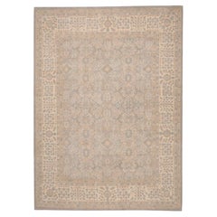 Afghanistan Haji Jalili Tapis de sol - Laine Brown Ivoire Taupe - 98040