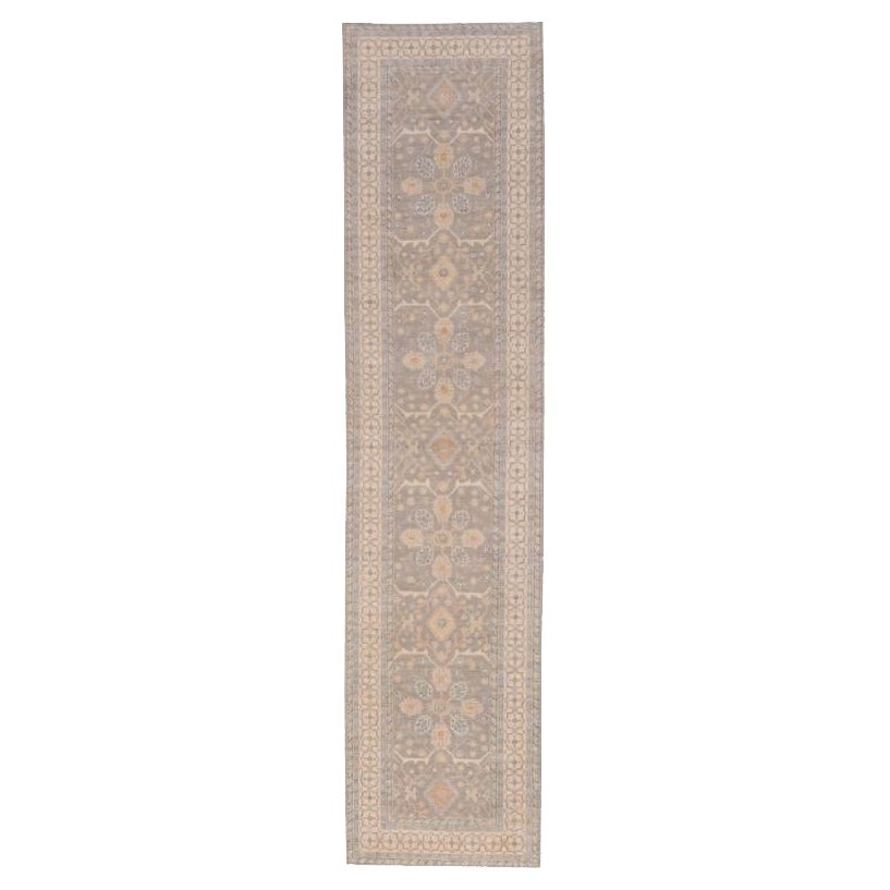 Afghanistan Haji Jalili Läufer Teppich - Wolle Brown Design - 98044