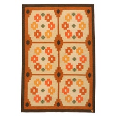 Petit tapis suédois collection Europe - Laine ivoire jaune - 97370