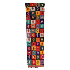 Moroccan Moroccan Runner Rug - Wool Blue Pink Purpel Red - 97528