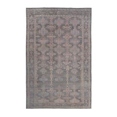 Afghanistan Oushak Over Size Teppich - Wolle Braun Grau Grün - 97499