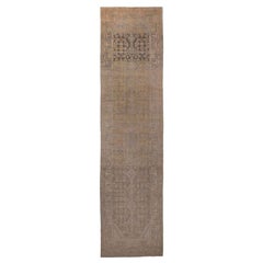 Tapis de course Persan Malayer - Laine Brown Taupe Yellow Design - 97536