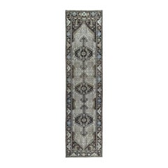 Tapis de course Persan Malayer - Laine Brown Ivory Design - 97543