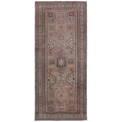 Tapis persans d'Azerbaïdjan - motif en laine ivoire rose taupe - 97546