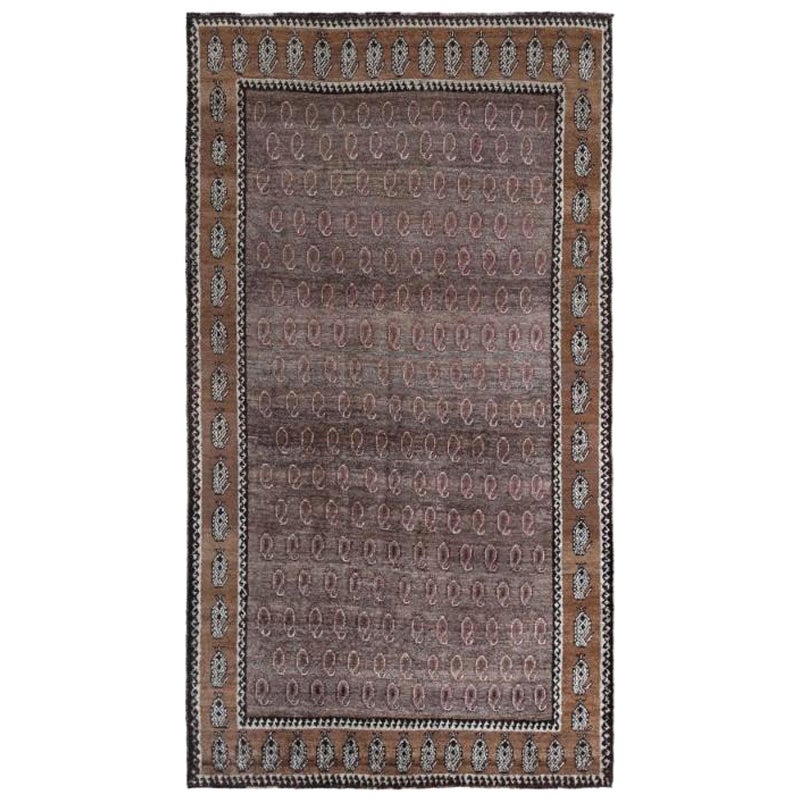 Persische Gabbeh Teppiche - Wolle Braun Elfenbein Taupe Design - 97905