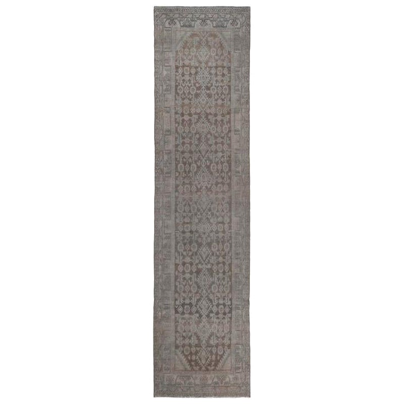 Persischer Malayer Läufer Teppich - Wolle Brown Design - 97601