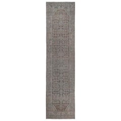 Persian Malayer Runner Rug - Wool Brown Design - 97601