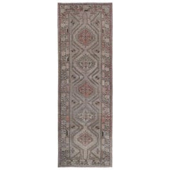 Persian Azerbaijan Runner Rug - Wool Ivory Design - 97616