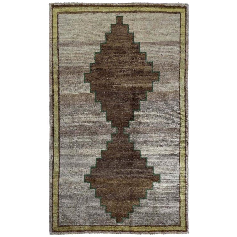 Tappeto persiano Gabbeh Small - Lana Marrone Avorio Design - 97617