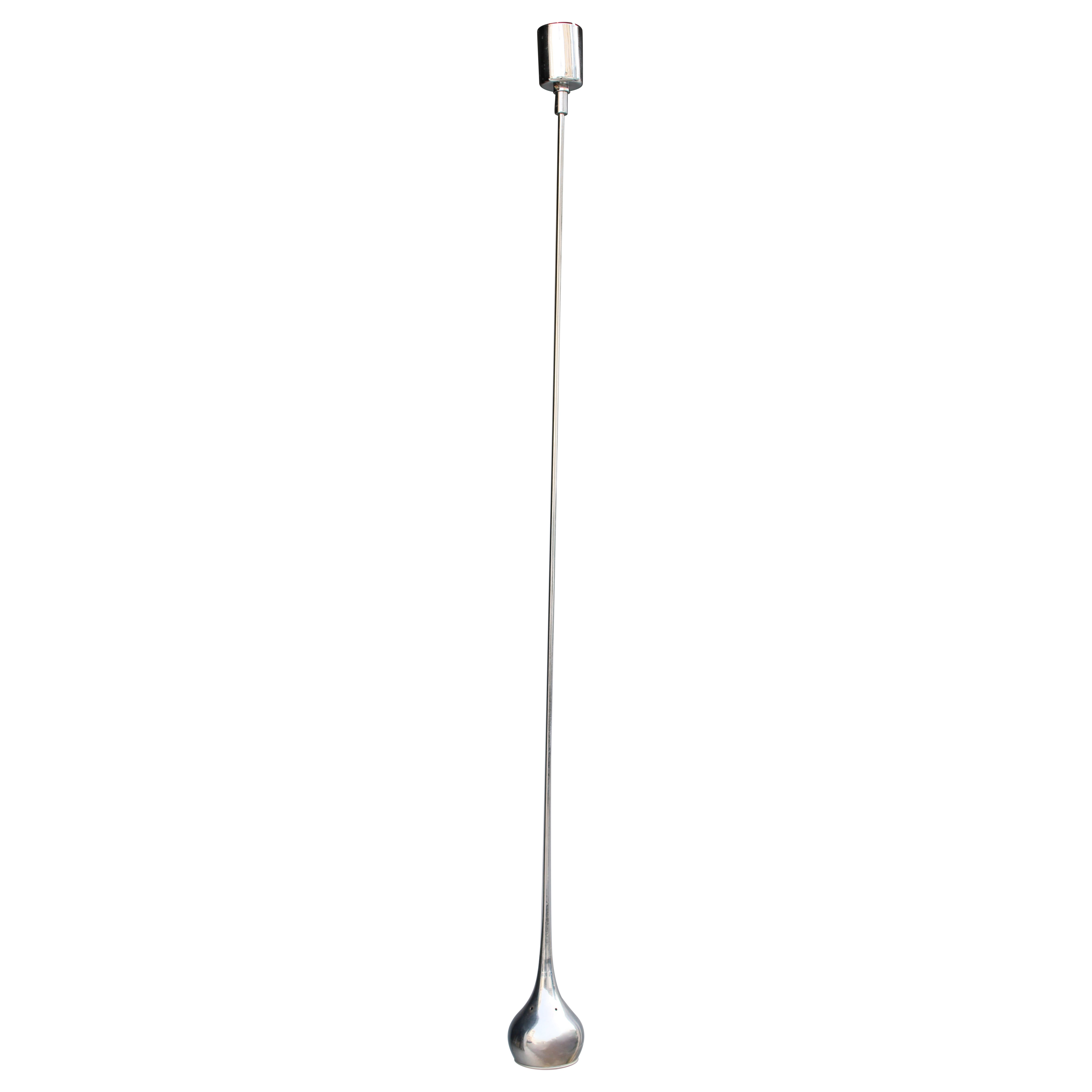 Esperia Italia 1970 Chrom Metall Minimalistische Pendelleuchte