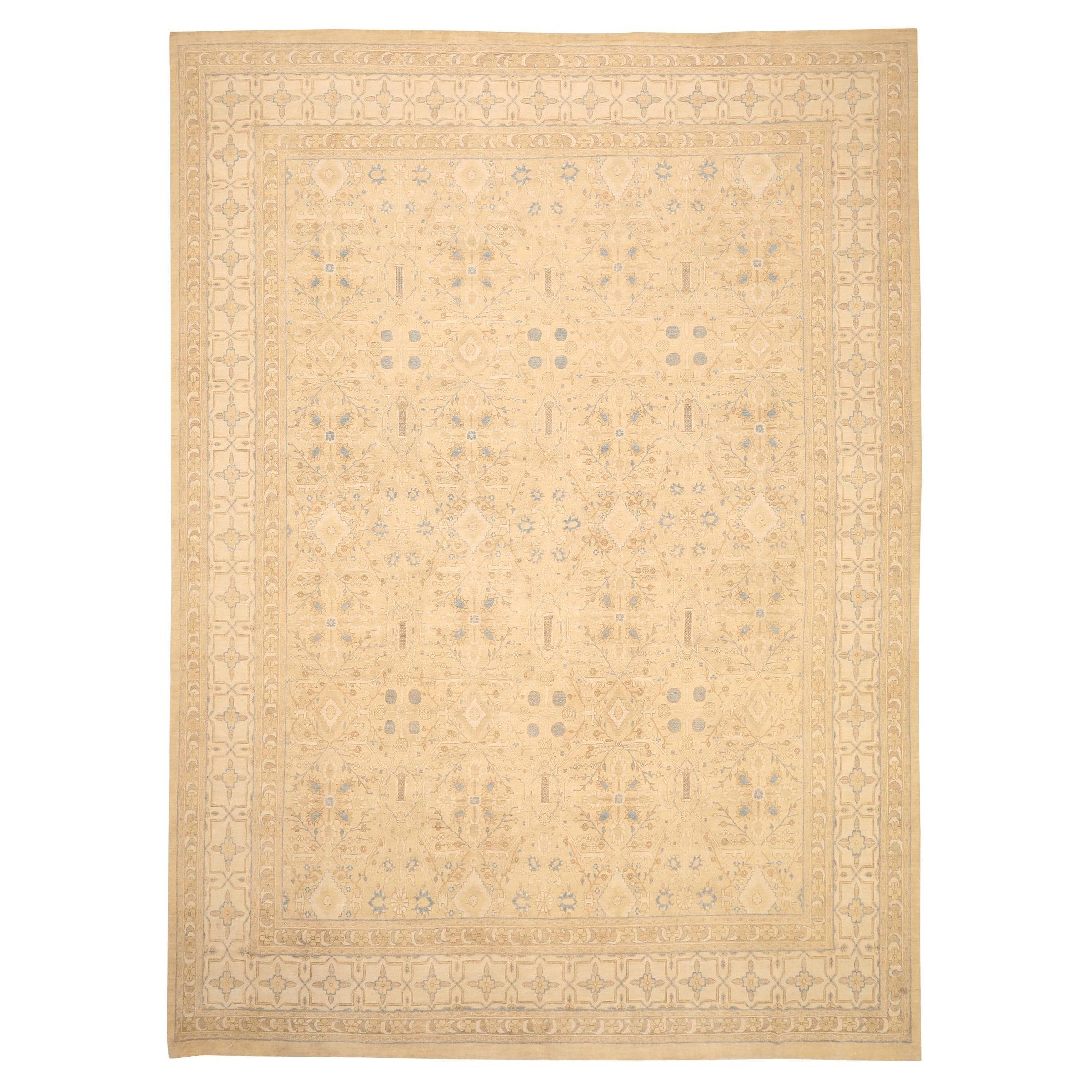 Afghanistan Haji Jalili Area Rugs - Wool Ivory Design - 93890