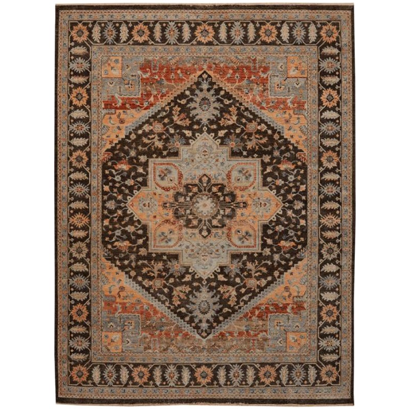 Tappeti India Heriz - Lana, Marrone, Arancione, Rosso, Design/One