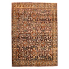 Indien Malayer Area Rugs - Wolle Orange Rot Gelb Design - 94132