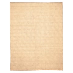 Marokkanische Teppiche aus Indien – Wolle in elfenbeinfarbenem Design – 94221