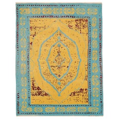 Tappeti Afghanistan - Tappeto in lana blu giallo - 94301