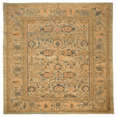 Tappeti quadrati Afghanistan Oushak - Lana Marrone Grigio Avorio - 94294