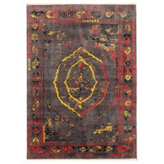 Tappeto Afghanistan Small - Lana Marrone Rosso Giallo Design - 94305