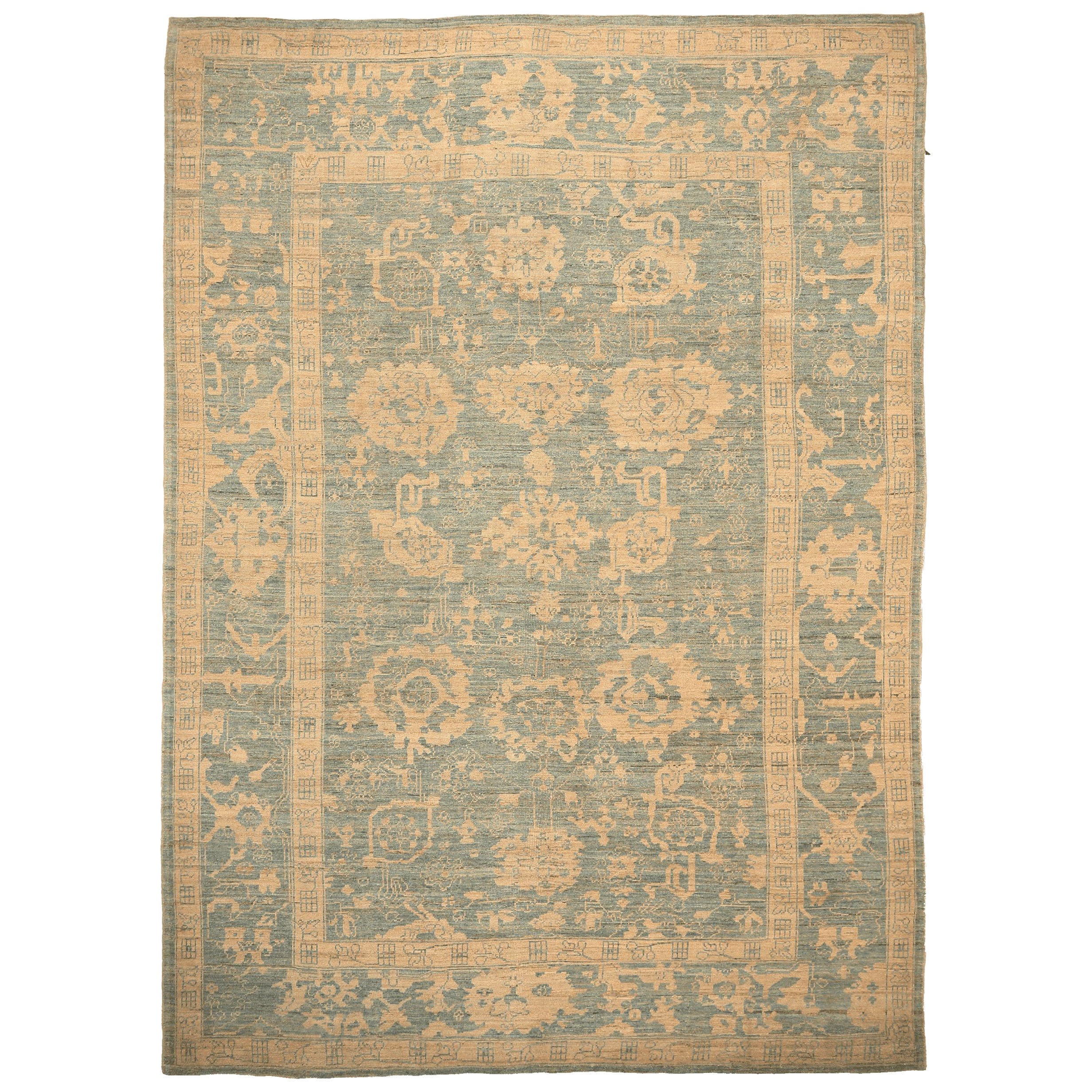 Tappeti Afghanistan Oushak - Lana Grigio Avorio - 94298