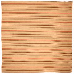 Afghanistan Kilim Area Rugs - Wolle Braun Elfenbein Rot Design - 94309