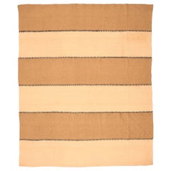 Afghanistan Kilim Area Rugs - Wool Brown Ivory Design - 94310