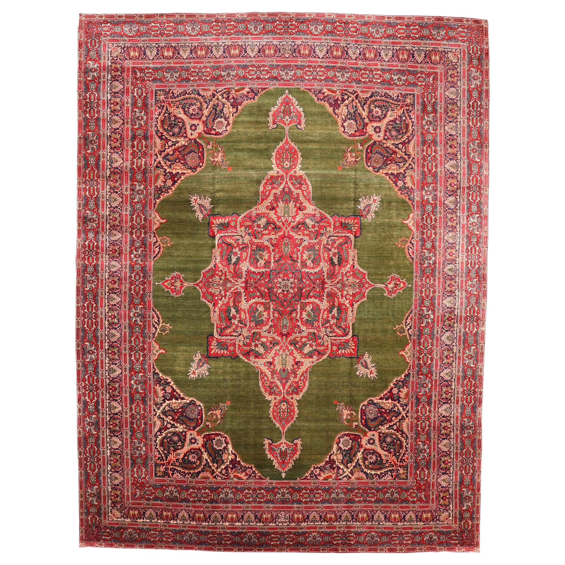 Tappeto Afghanistan Kerman Over Size - Lana Greene & Greene Rosso - 94324 in vendita