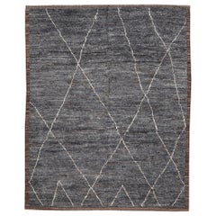 Tappeti Afghanistan Moroccan Area Rugs - Wool Brown Design - 94334