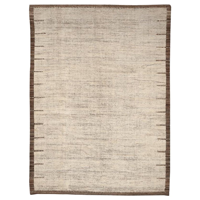 Tappeti Afghanistan Moroccan Area Rugs - Wool Ivory Design - 94355