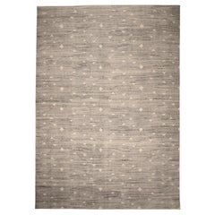 Indien Marokkanischer Teppich in Übergröße - Wolle Braun Elfenbein Design - 94441