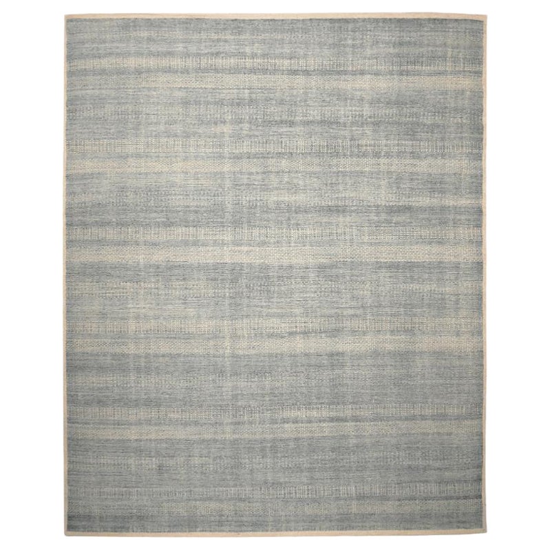 India Moroccan Over Size Rug - Wool Gray Ivory Design - 94444