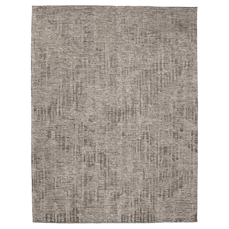 Indien Marokkanische Teppiche - Wolle Brown Taupe Design - 94446