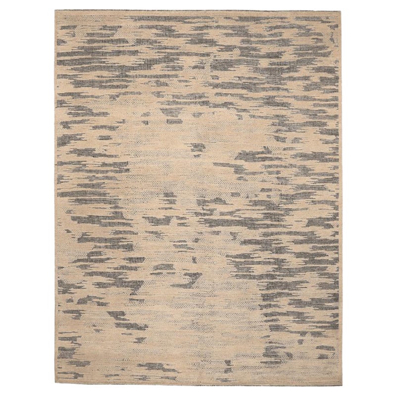 Indien Marokkanische Teppiche - Wolle Braun Elfenbein Design - 94461