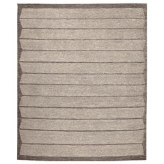 Indien Marokkanische Teppiche - Wolle Brown Taupe Design - 94476