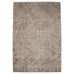 India Moroccan Over Size Rug - Wool Brown Taupe Design - 94477