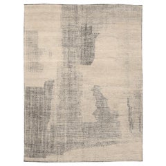 India Moroccan Area Rugs - Wool Ivory Design - 94470