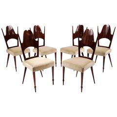 Six Dining Chairs, Italy, Art Moderne, circa 1946 9