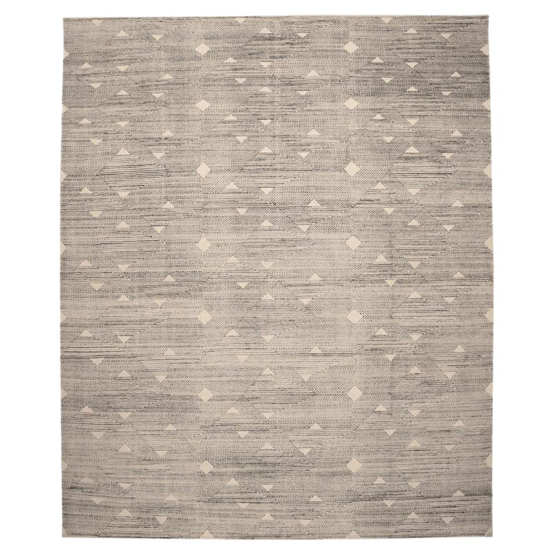 Indien Marokkanische Teppiche - Wolle Braun Elfenbein Design - 94472