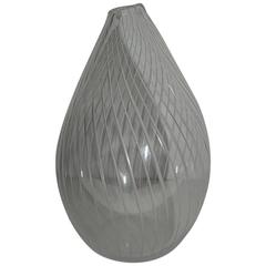Vintage Wirkaala Glass Vase for Iitala, Delicate Organic Teardrop Shape