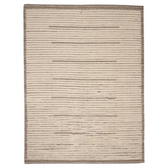 India Moroccan Area Rugs - Wool Ivory Design - 94488