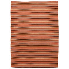 Rug & Kilim Kilim - Laine Bleu Brown Rouge Jaune Design - 94551