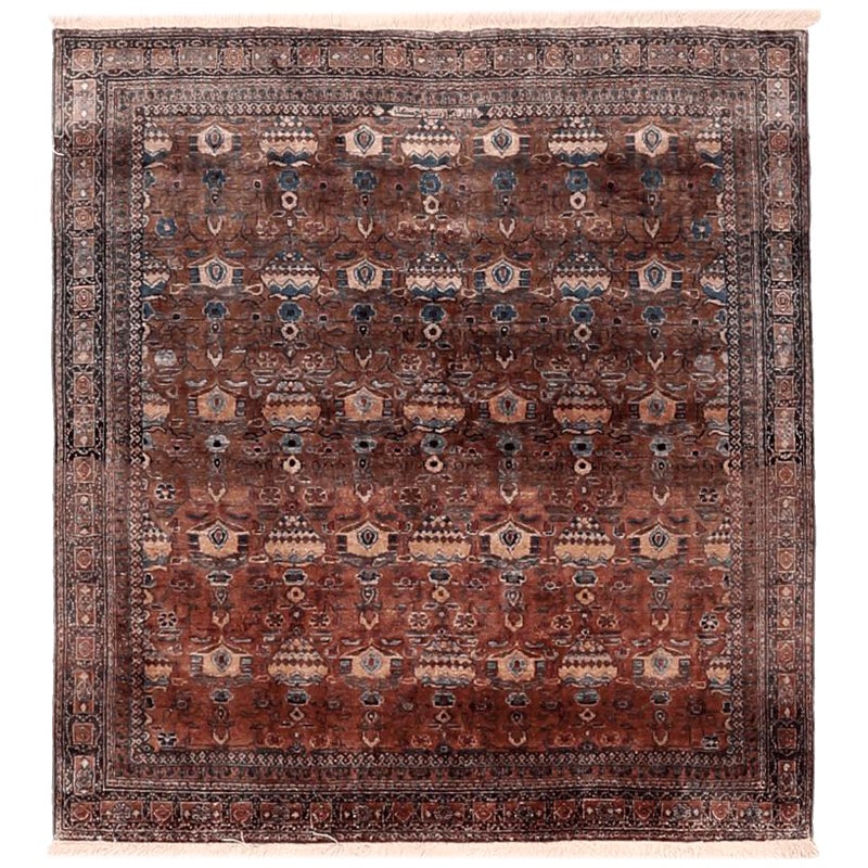 Persian Kashan Small Rug - Wool Red Design - 94544