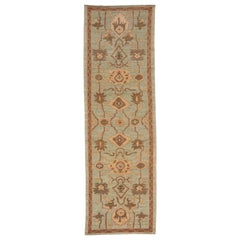 Tappeto Afghanistan Oushak - Lana Marrone Avorio Azzurro - 94545
