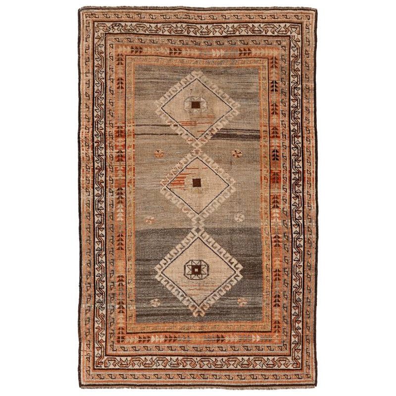 Tappeto Persiano Shiraz Small - Lana Marrone Avorio Rosso Taupe Design - 94578 in vendita
