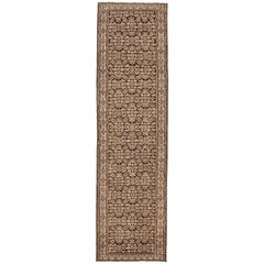 Tapis de course Persan Malayer - Laine Brown Ivory Design - 94560
