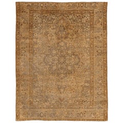 Persischer Malayer Kleiner Teppich - Wolle Braun Gelb Design - 94591