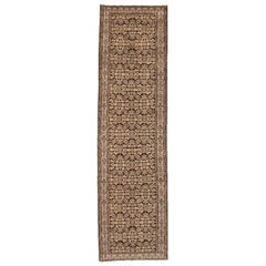 Tapis de course Persan Malayer - Laine Brown Ivory Design - 94563