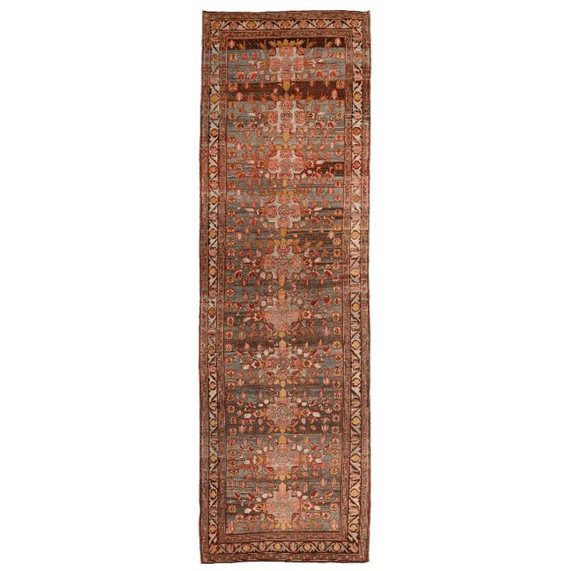 Tapis persan Malayer - Motif bleu, ivoire et rose - 94564