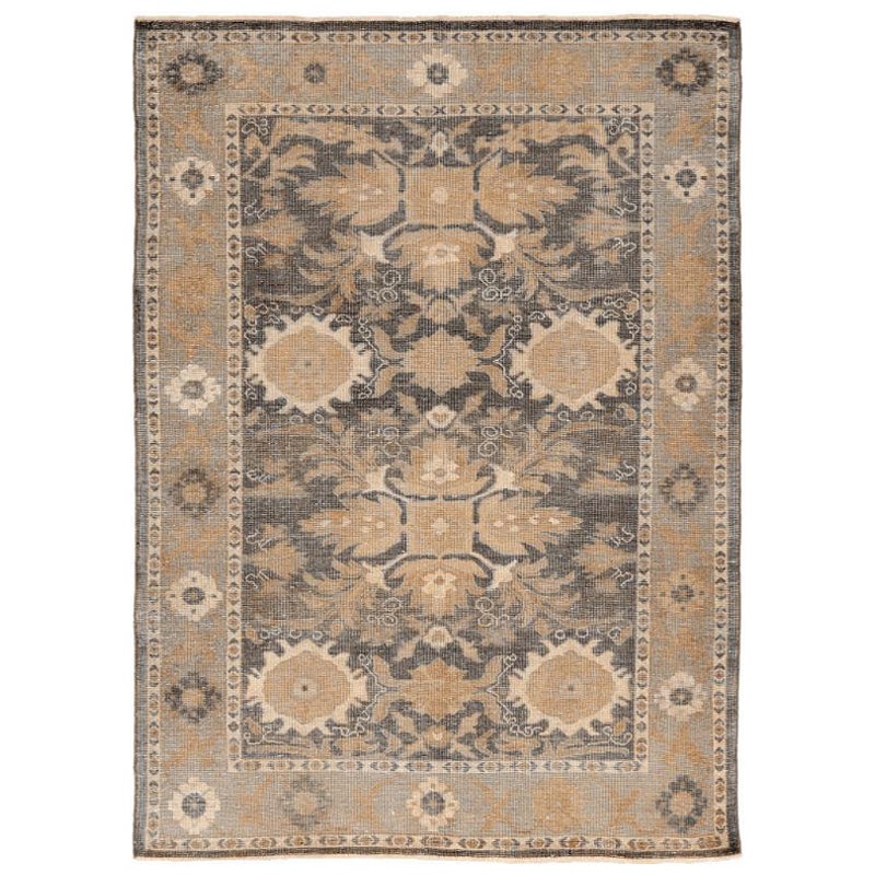 Tappeto Persiano Mahal Small - Lana Marrone Avorio Disegno Giallo - 94583